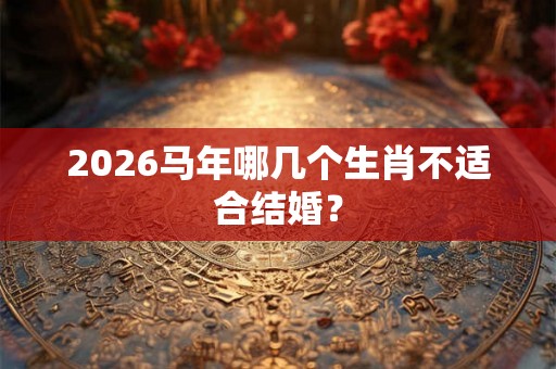 2026马年哪几个生肖不适合结婚? 2026马年哪几个生肖不适合结婚?
