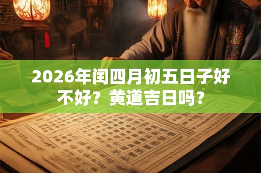 2026年闰四月初五日子好不好？黄道吉日吗？