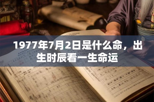 1977年7月2日是什么命，出生时辰看一生命运
