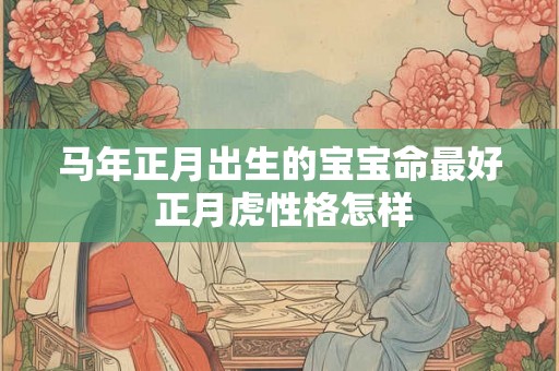 马年正月出生的宝宝命最好 正月虎性格怎样