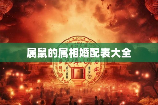 属鼠的属相婚配表大全