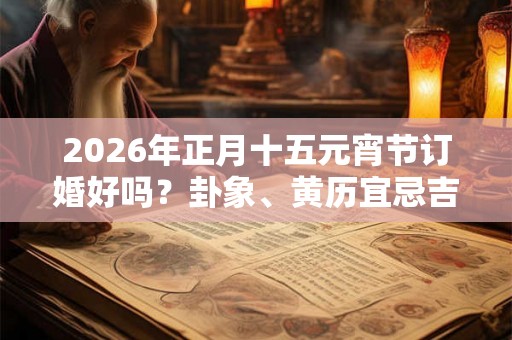 2026年正月十五元宵节订婚好吗?卦象、黄历宜忌吉凶详解! 2026年正月十五元宵节订婚好吗?卦象、黄历宜忌吉凶详解!