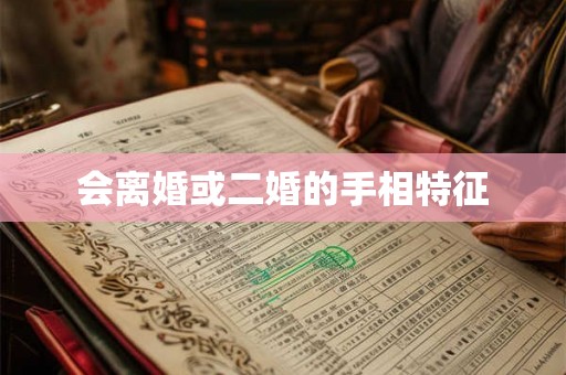 会离婚或二婚的手相特征