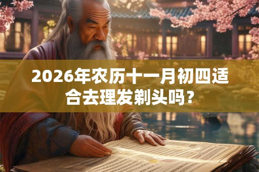 2026年农历十一月初四适合去理发剃头吗？