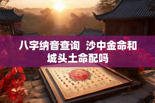 八字纳音查询 沙中金命和城头土命配吗 八字纳音查询 沙中金命和城头土命配吗