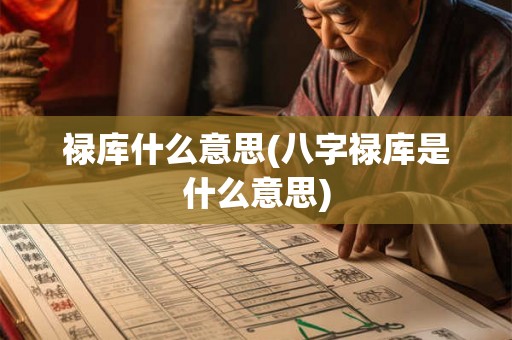 禄库什么意思(八字禄库是什么意思)