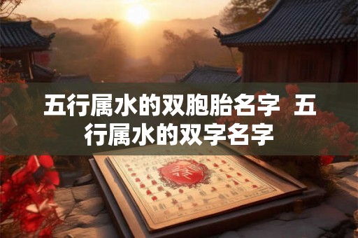 五行属水的双胞胎名字  五行属水的双字名字