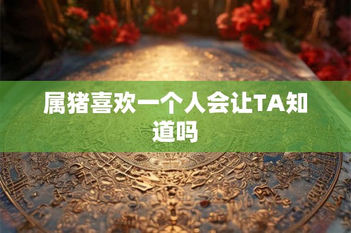 属猪喜欢一个人会让TA知道吗