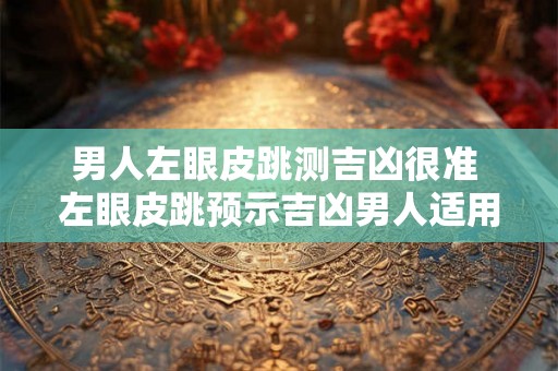 男人左眼皮跳测吉凶很准 左眼皮跳预示吉凶男人适用吗