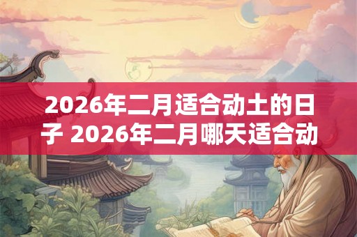 2026年二月适合动土的日子 2026年二月哪天适合动土