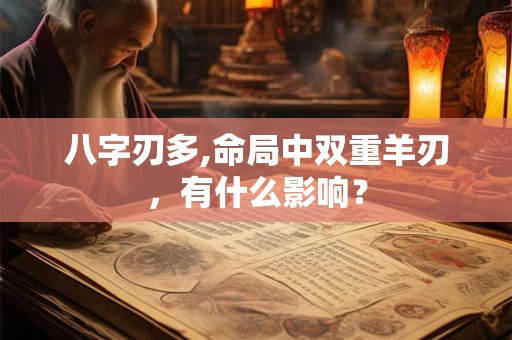 八字刃多,命局中双重羊刃,有什么影响? 八字刃多,命局中双重羊刃,有什么影响?