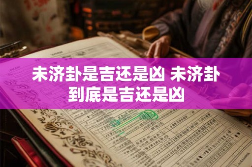 未济卦是吉还是凶 未济卦到底是吉还是凶 未济卦是吉还是凶 未济卦到底是吉还是凶