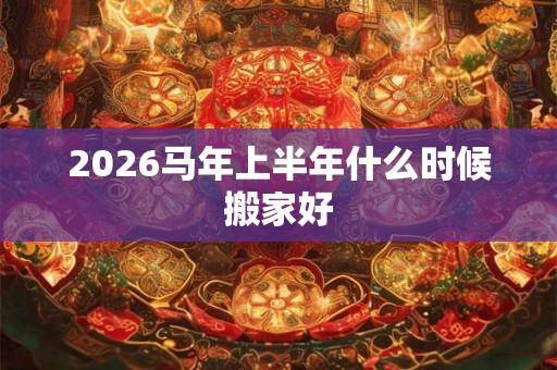 2026马年上半年什么时候搬家好