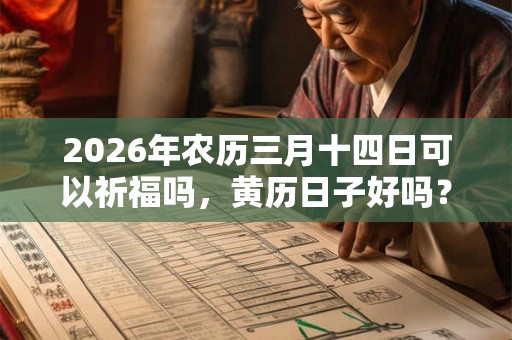 2026年农历三月十四日可以祈福吗，黄历日子好吗？