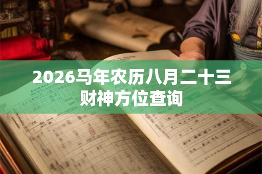 2026马年农历八月二十三财神方位查询 2026马年农历八月二十三财神方位查询
