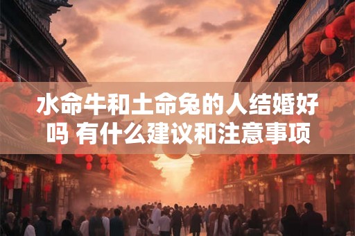 水命牛和土命兔的人结婚好吗 有什么建议和注意事项 水命牛和土命兔的人结婚好吗 有什么建议和注意事项
