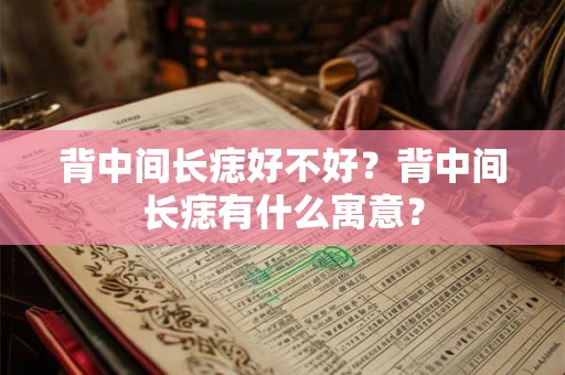 背中间长痣好不好?背中间长痣有什么寓意? 背中间长痣好不好?背中间长痣有什么寓意?