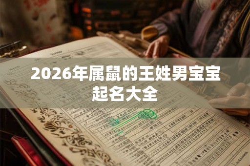 2026年属鼠的王姓男宝宝起名大全