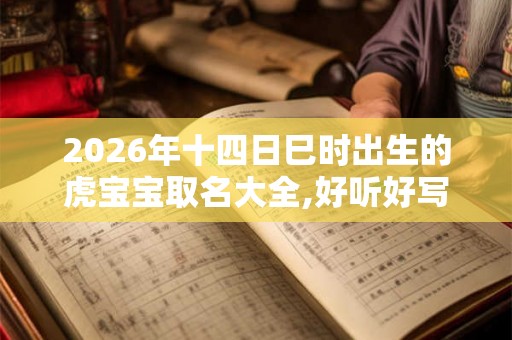 2026年十四日巳时出生的虎宝宝取名大全,好听好写 2026年十四日巳时出生的虎宝宝取名大全,好听好写