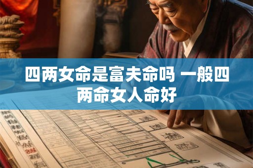 四两女命是富夫命吗 一般四两命女人命好 四两女命是富夫命吗 一般四两命女人命好