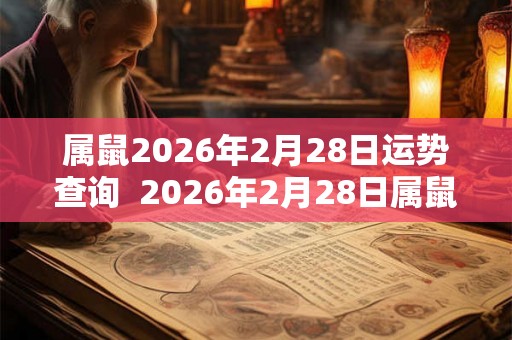 属鼠2026年2月28日运势查询  2026年2月28日属鼠今日运势