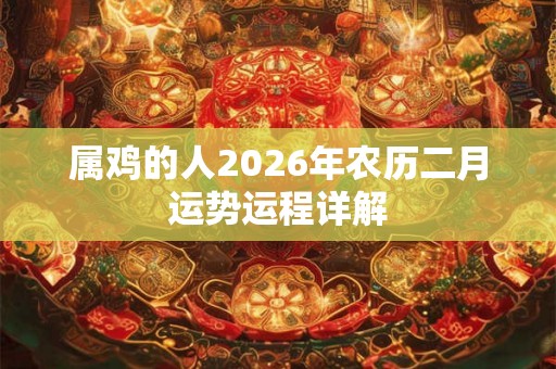 属鸡的人2026年农历二月运势运程详解
