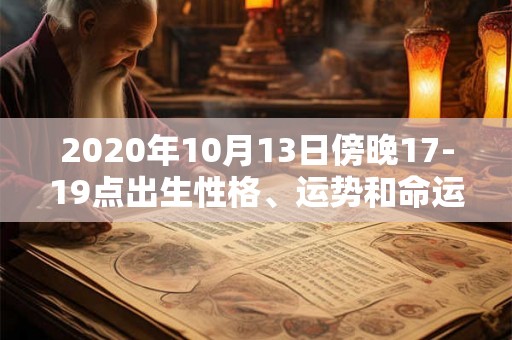 2020年10月13日傍晚17-19点出生性格、运势和命运