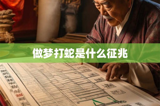 做梦打蛇是什么征兆 做梦打蛇是什么征兆