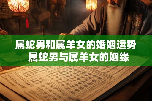 属蛇男和属羊女的婚姻运势  属蛇男与属羊女的姻缘