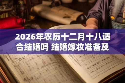 2026年农历十二月十八适合结婚吗 结婚嫁妆准备及禁忌