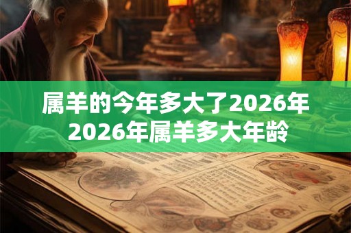 属羊的今年多大了2026年 2026年属羊多大年龄