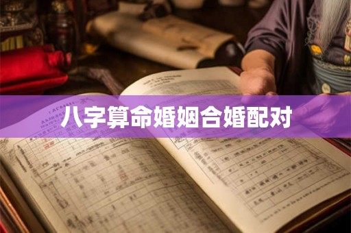 八字算命婚姻合婚配对