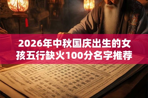 2026年中秋国庆出生的女孩五行缺火100分名字推荐
