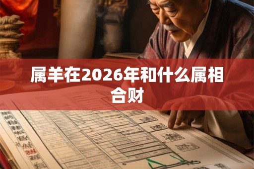 属羊在2026年和什么属相合财