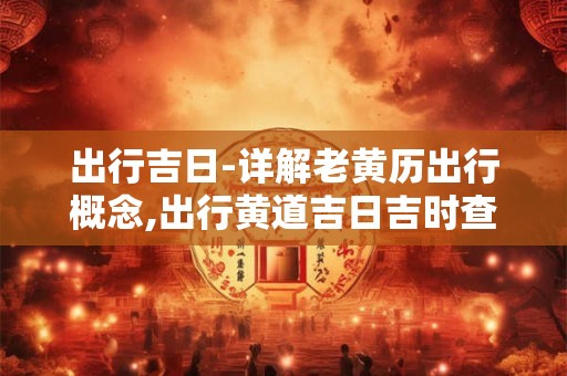 出行吉日-详解老黄历出行概念,出行黄道吉日吉时查询