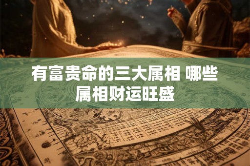 有富贵命的三大属相 哪些属相财运旺盛