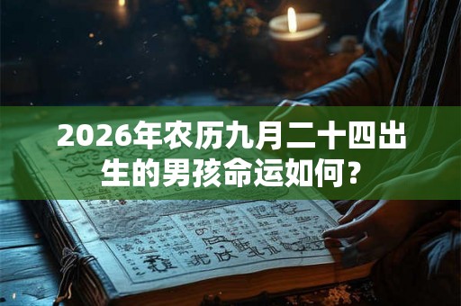 2026年农历九月二十四出生的男孩命运如何? 2026年农历九月二十四出生的男孩命运如何?