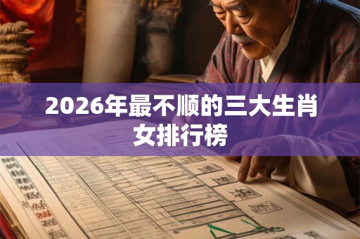 2026年最不顺的三大生肖女排行榜