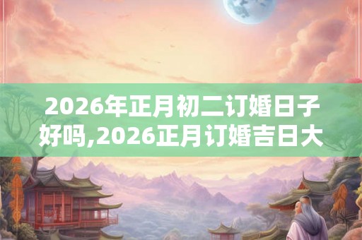 2026年正月初二订婚日子好吗,2026正月订婚吉日大全 2026年正月初二订婚日子好吗,2026正月订婚吉日大全