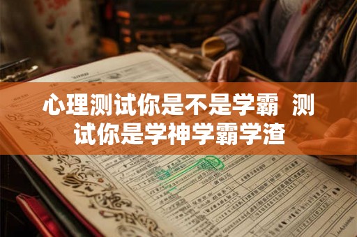 心理测试你是不是学霸  测试你是学神学霸学渣