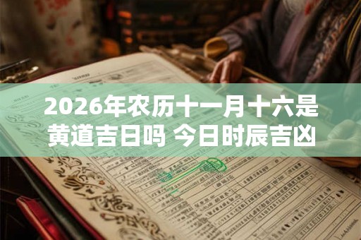 2026年农历十一月十六是黄道吉日吗 今日时辰吉凶