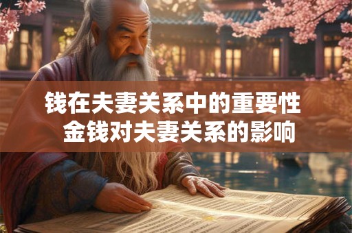 钱在夫妻关系中的重要性  金钱对夫妻关系的影响