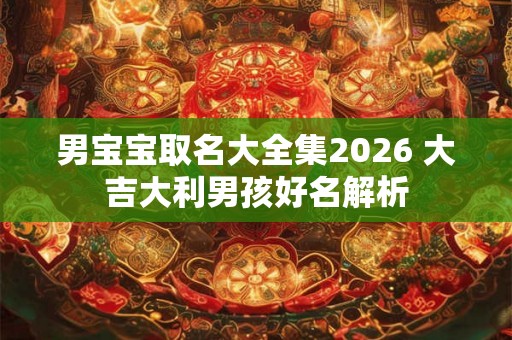 男宝宝取名大全集2026 大吉大利男孩好名解析 男宝宝取名大全集2026 大吉大利男孩好名解析
