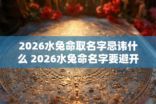 2026水兔命取名字忌讳什么 2026水兔命名字要避开哪些忌讳