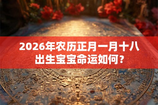 2026年农历正月一月十八出生宝宝命运如何？