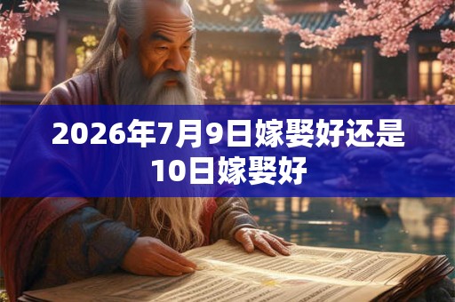 2026年7月9日嫁娶好还是10日嫁娶好