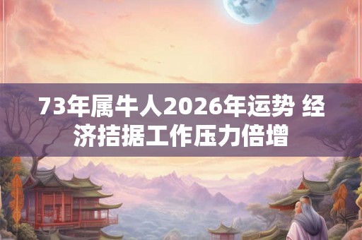 73年属牛人2026年运势 经济拮据工作压力倍增