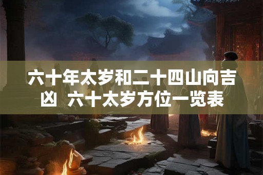 六十年太岁和二十四山向吉凶  六十太岁方位一览表