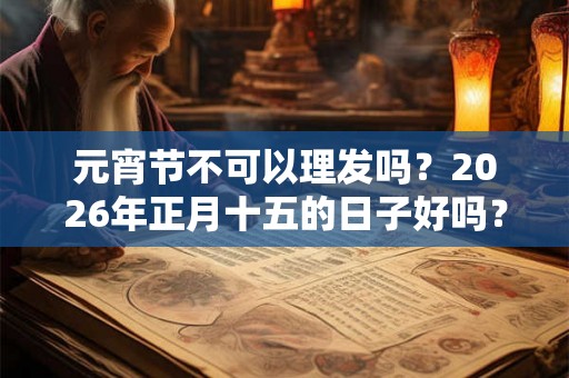 元宵节不可以理发吗?2026年正月十五的日子好吗? 元宵节不可以理发吗?2026年正月十五的日子好吗?