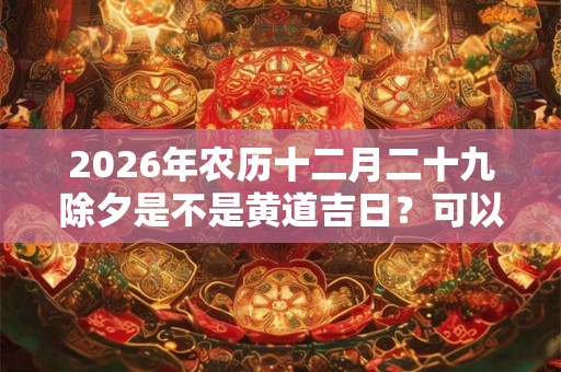 2026年农历十二月二十九除夕是不是黄道吉日？可以剪头发吗？